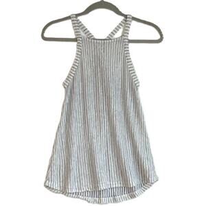 Splendid Striped Tank Top Linen Cotton Blend Resort Travel Vacation Womens XS